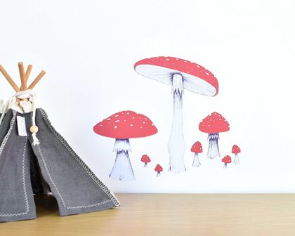 Toadstool wall decal – small